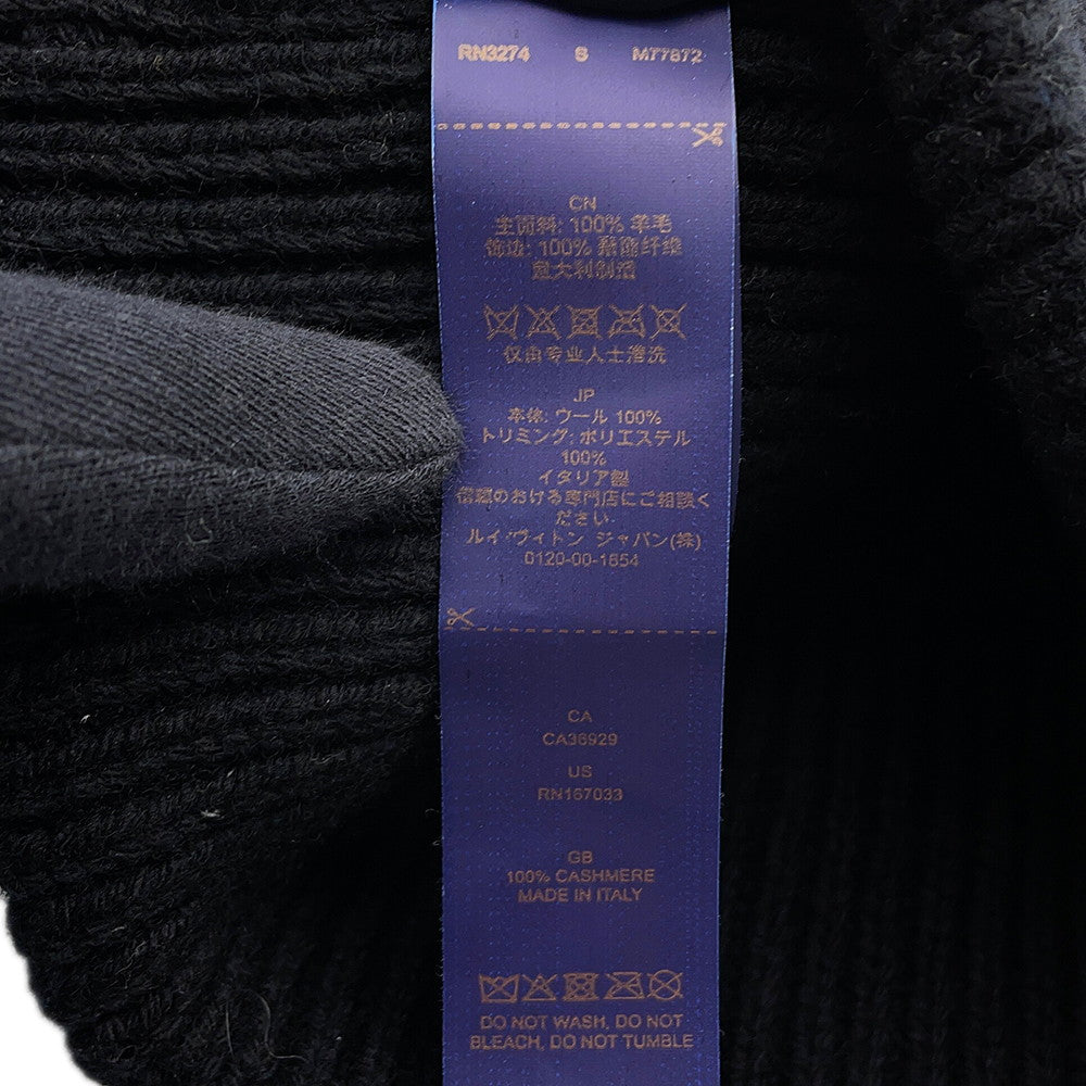 LOUIS VUITTON Beanie LVHeadline Size S NoirM77872 Wool100%