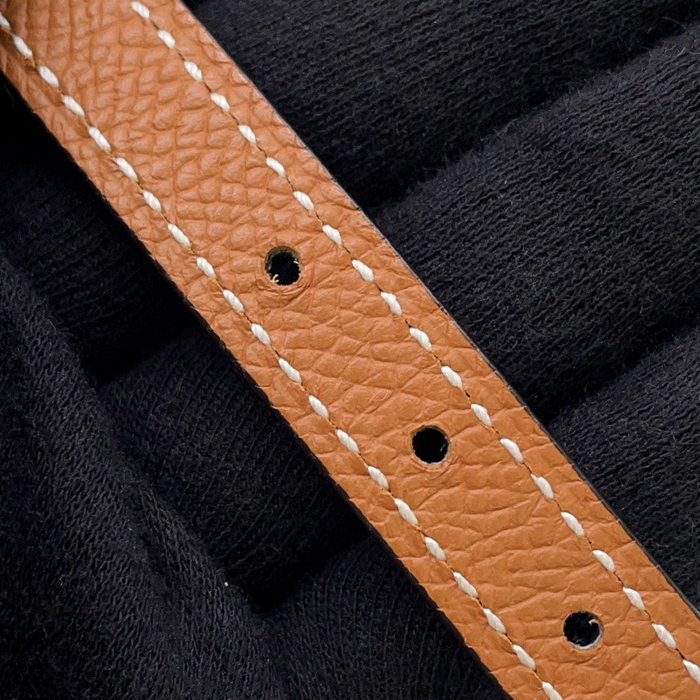 HERMES Mini H Kelly Belt Size 70 Black/Gold Swift Leather Epsom