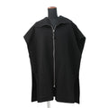 HERMES Long vest Size 40 Black2H0132DA Cashmere100%