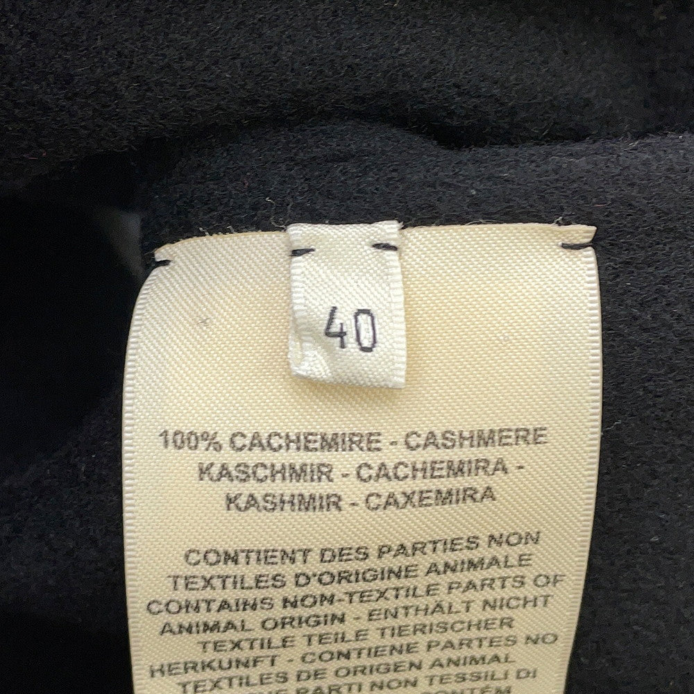 HERMES Long vest Size 40 Black2H0132DA Cashmere100%