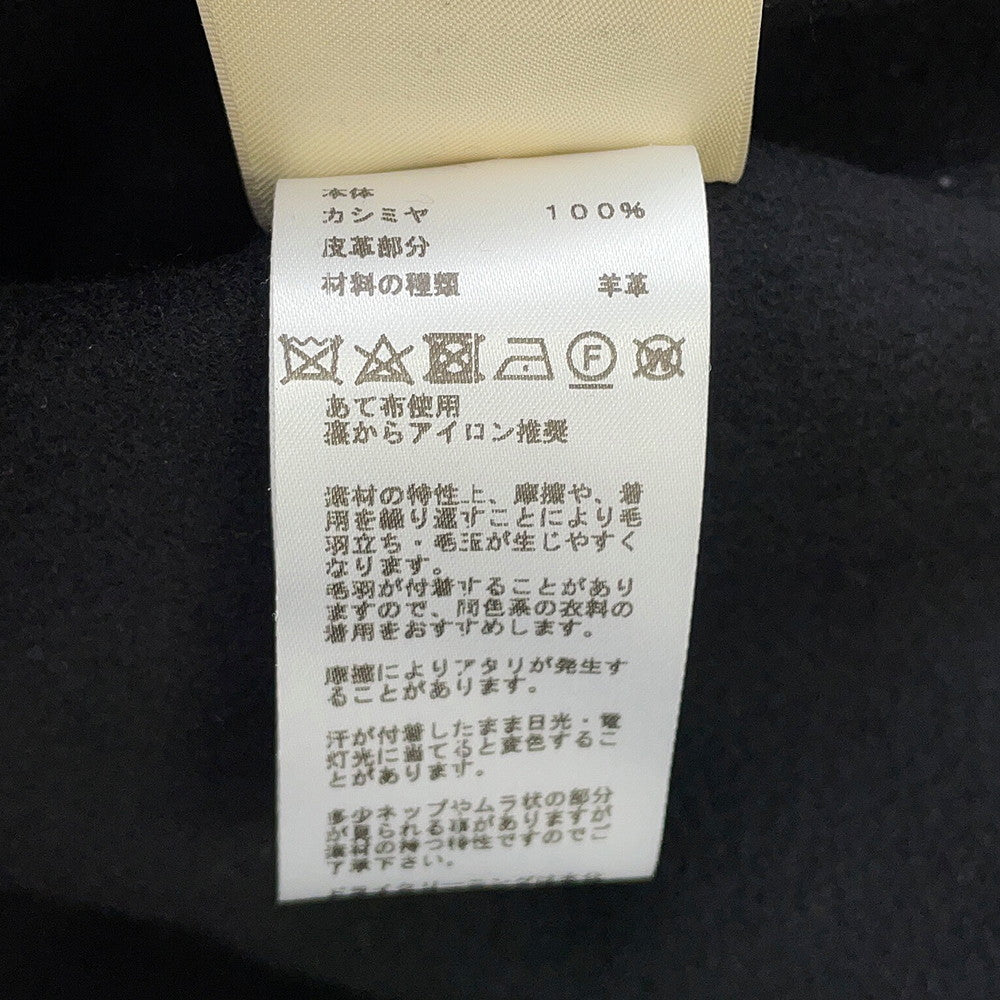 HERMES Long vest Size 40 Black2H0132DA Cashmere100%