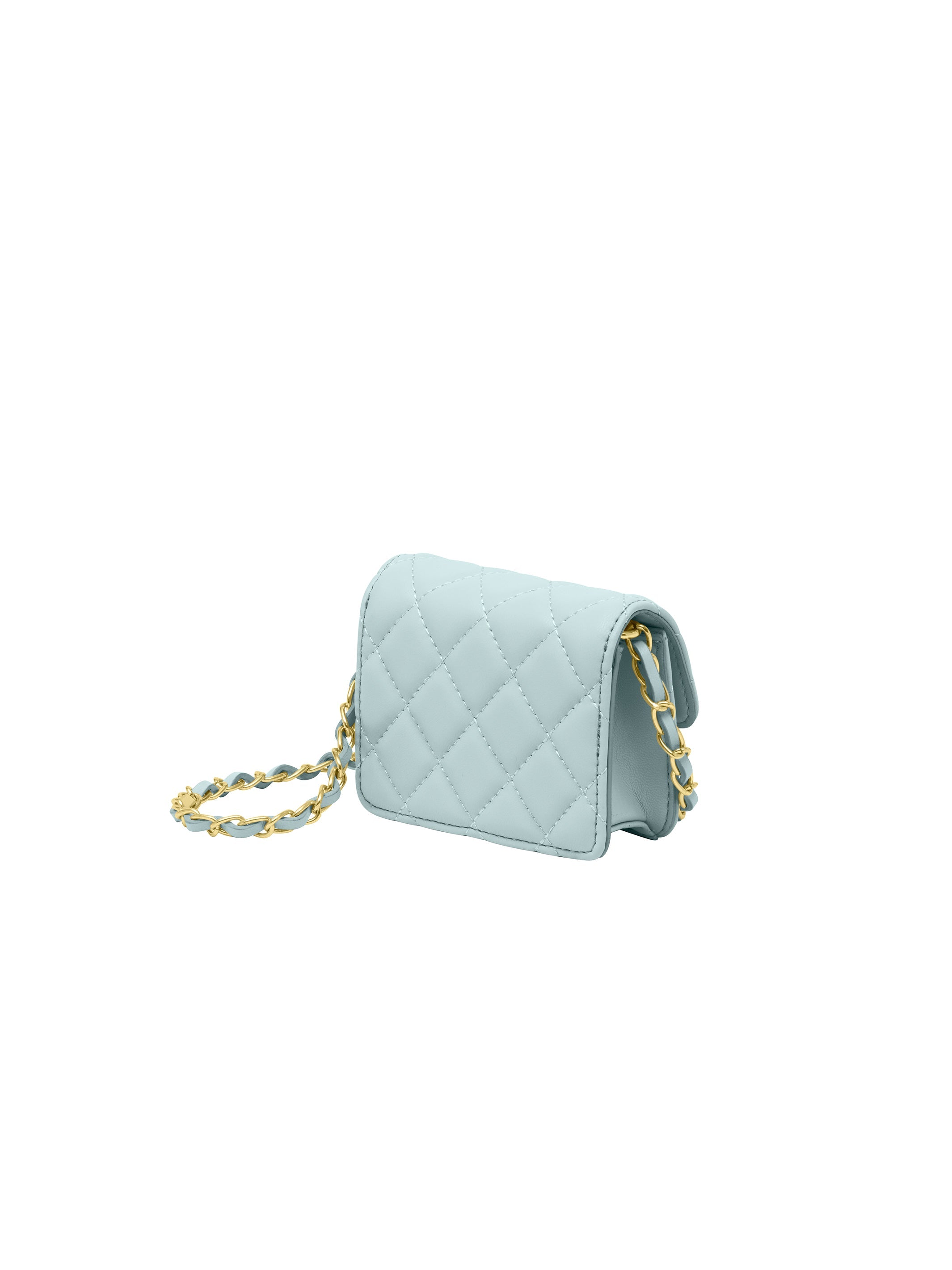 Cavalli Class COMO  Light Blue  Mini Quilted Crossbody  Bag