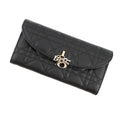 Dior Cannage My Dior Violet Wallet BlackS6029ONMJ Lambskin