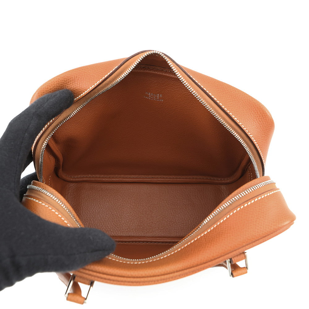 HERMES Plume Cognac Epsom Size Mini