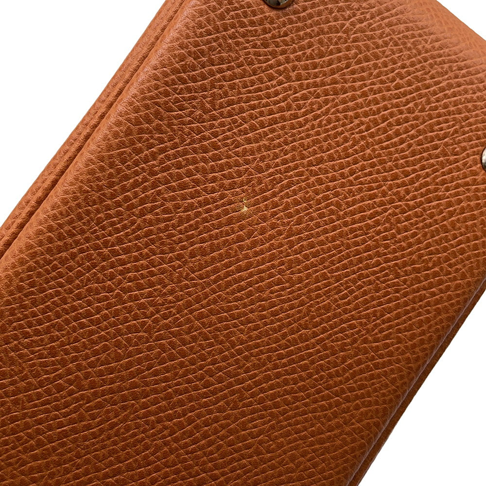 HERMES Plume Cognac Epsom Size Mini