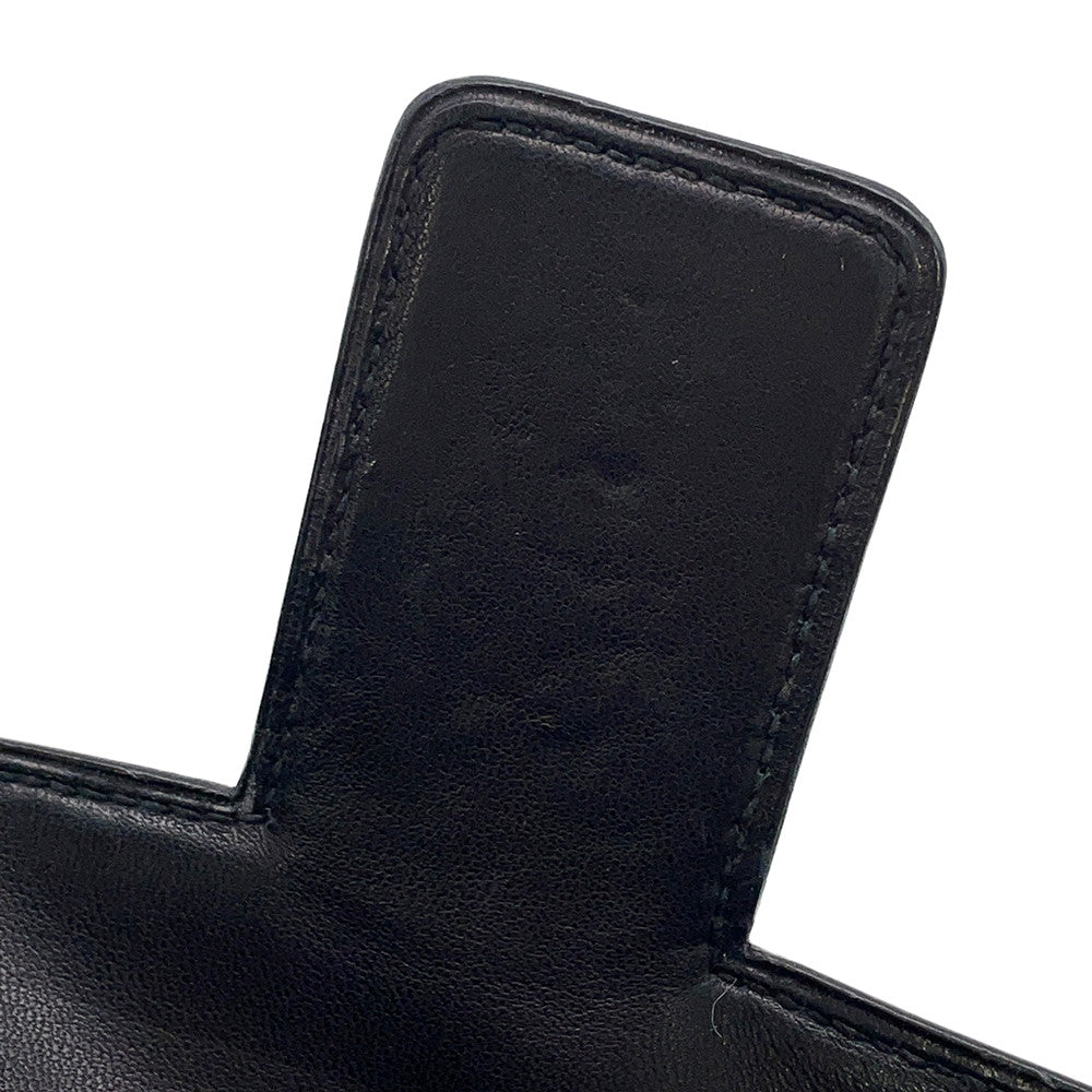 HERMES Sologne Black Box Calf Leather