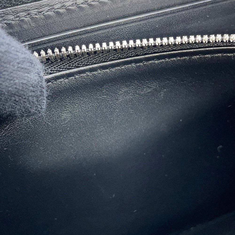 Berluti Calligraphy Zip Around Long Wallet Brown Leather