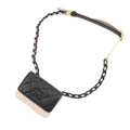 CHANEL Matelasse Chain belt bag Black/Beige/Silver Lambskin Size Mini