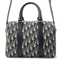 Dior Groove25 Oblique Jacquard Bag Navy/BeigeM1365UTZQ Canvas Leather Size Medium
