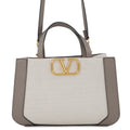 Valentino Garavani V Logo Handbag White/Gray2W0B0K96YJH Canvas Leather