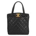 CHANEL Decacoco Tote Bag Black Caviar Leather
