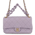 CHANEL Matelasse Chain Shoulder Bag PurpleAS4789 Caviar Leather