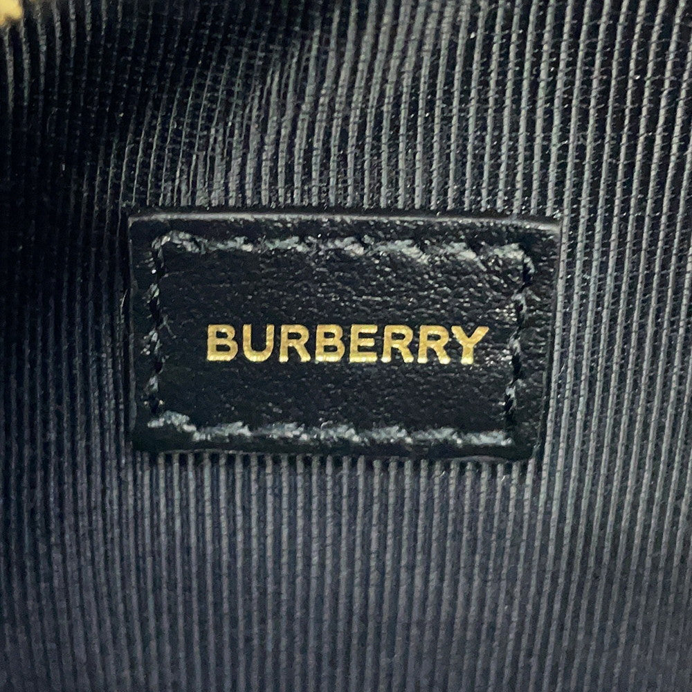 BURBERRY Icon Stripe Louise Bag Beige/Black/White8051846 PVC
