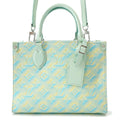 LOUIS VUITTON Onthego Summer Stardust Blue/YellowM46270 Monogram Empreinte Leather Size PM