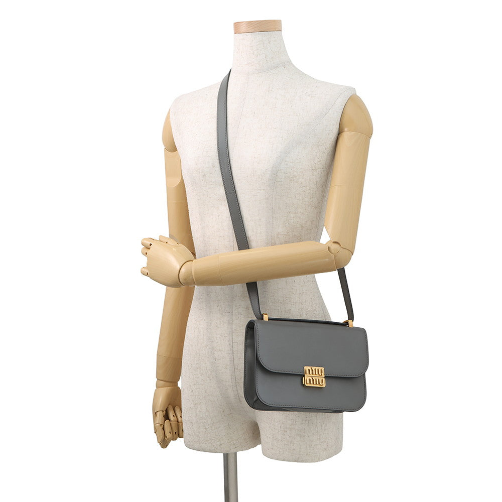 MIUMIU Shoulder Bag Gray5BD254 Leather