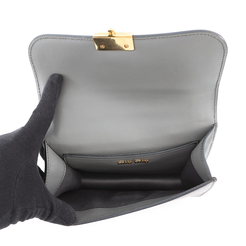 MIUMIU Shoulder Bag Gray5BD254 Leather
