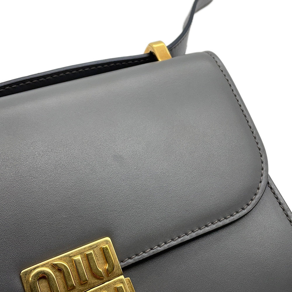 MIUMIU Shoulder Bag Gray5BD254 Leather