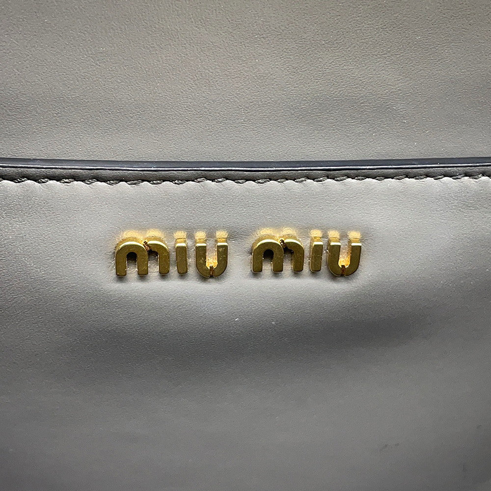 MIUMIU Shoulder Bag Gray5BD254 Leather