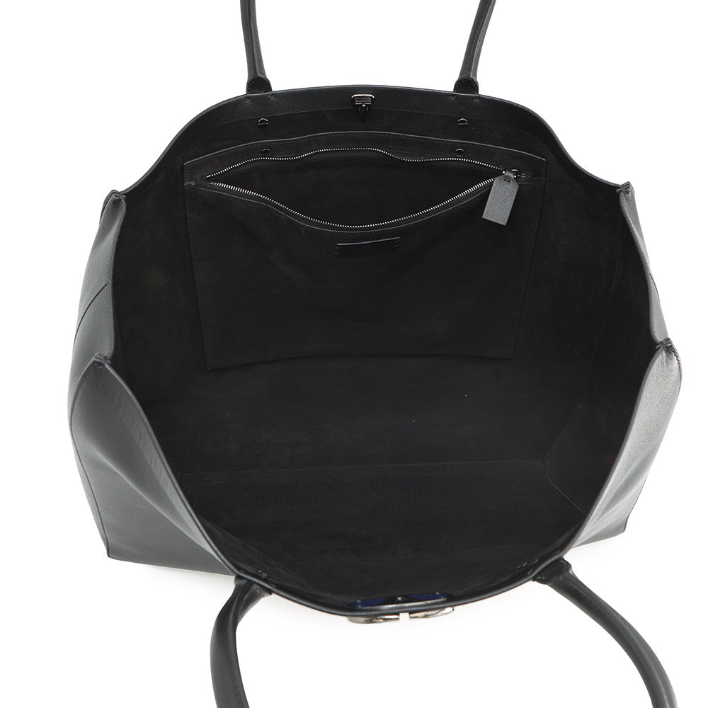 Valentino Garavani V Logo Shopping Tote Bag Black5Y0B0C93JHH Leather