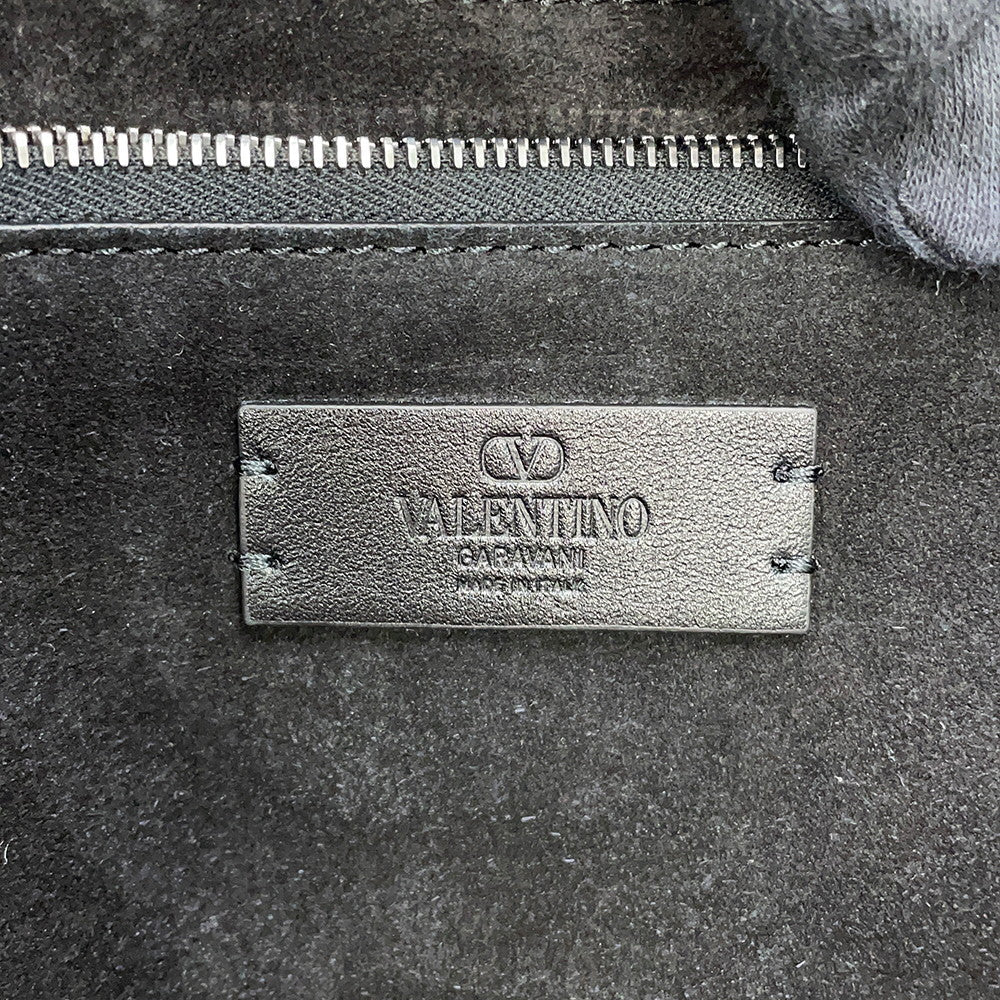 Valentino Garavani V Logo Shopping Tote Bag Black5Y0B0C93JHH Leather