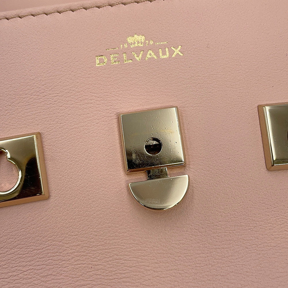 Delvaux Tempate Light Pink/Brown/Jasmin FlowerAA0435AAX0AIADP Leather Size Mini