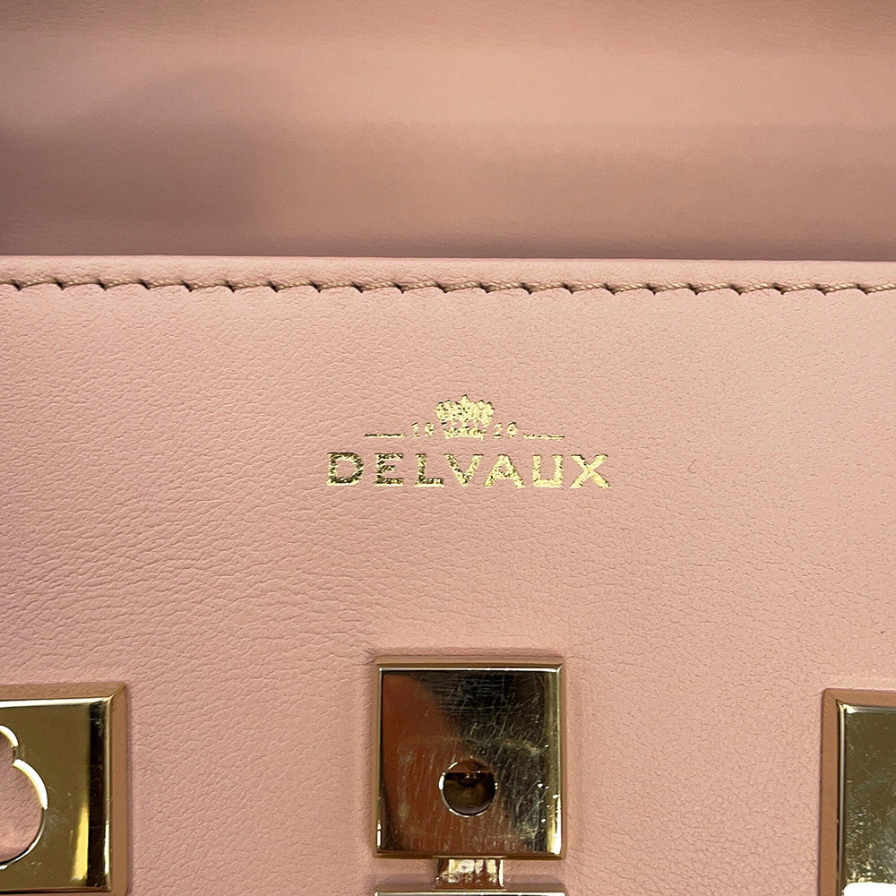 Delvaux Tempate Light Pink/Brown/Jasmin FlowerAA0435AAX0AIADP Leather Size Mini
