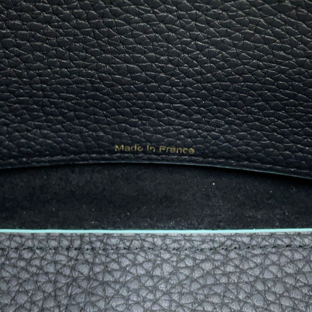 Delvaux Cool box Navy/Light Blue Leather Size MM