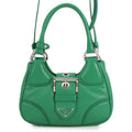 PRADA Re-Edition 2002 Moon Handbag Green1BA381 Padded Nappa Leather