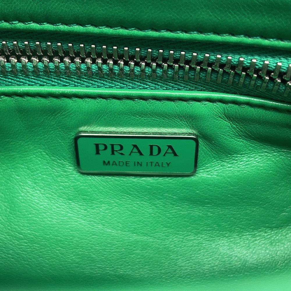PRADA Re-Edition 2002 Moon Handbag Green1BA381 Padded Nappa Leather