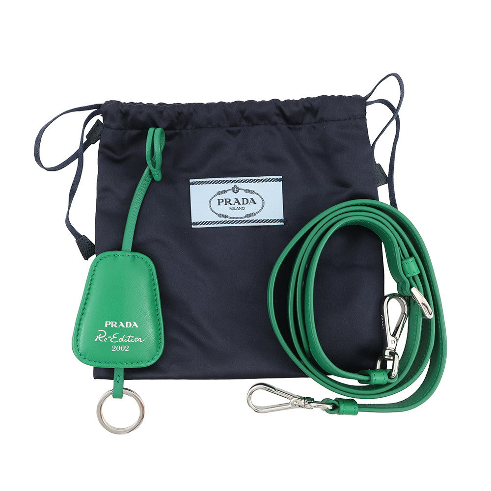 PRADA Re-Edition 2002 Moon Handbag Green1BA381 Padded Nappa Leather