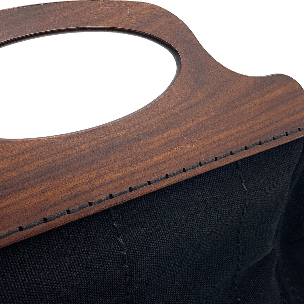 PRADA Canapa Black1BG350 Canvas Wood