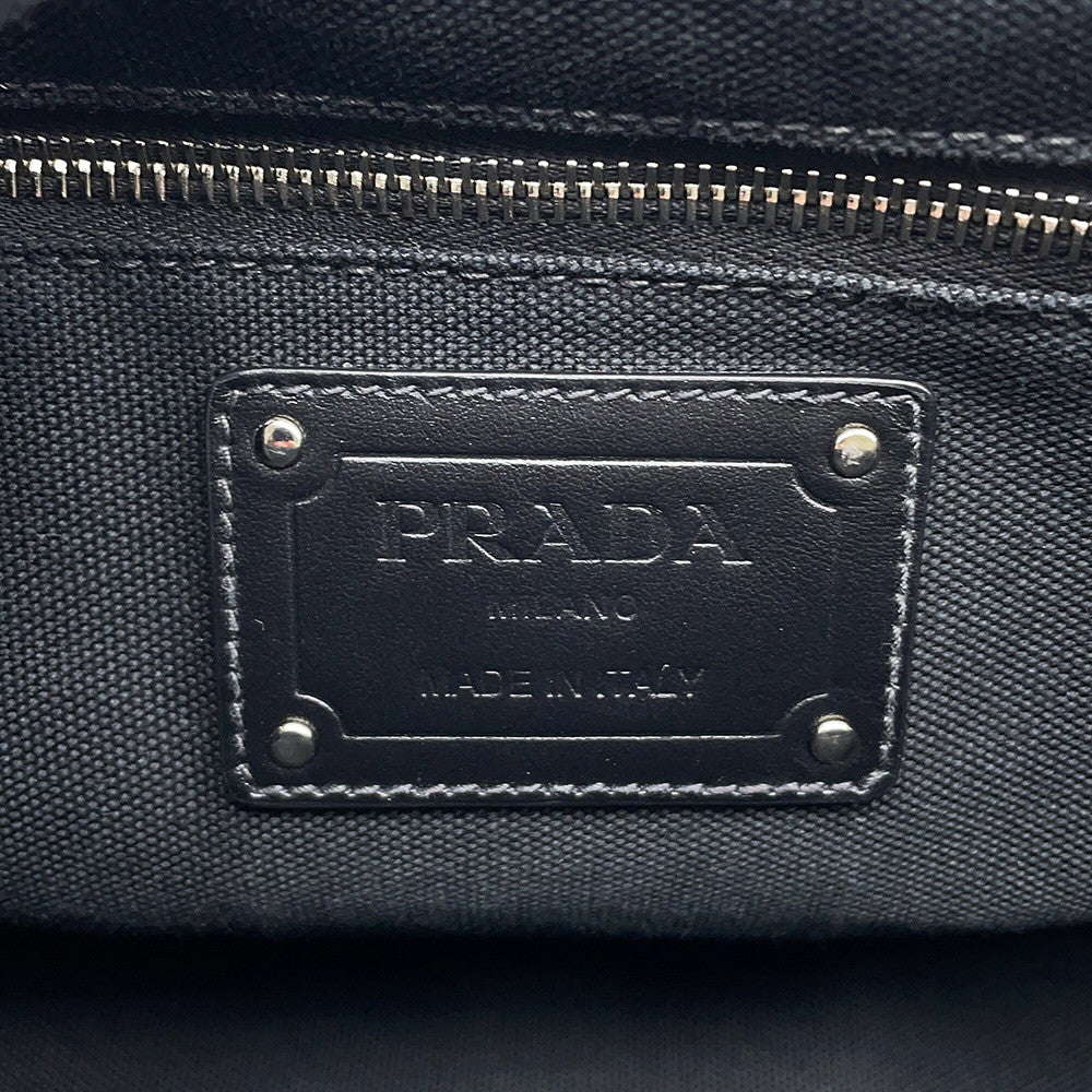 PRADA Canapa Black1BG350 Canvas Wood