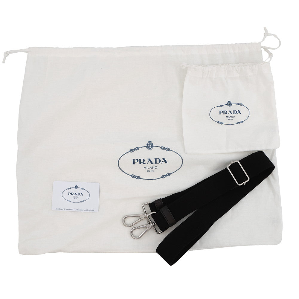 PRADA Canapa Black1BG350 Canvas Wood