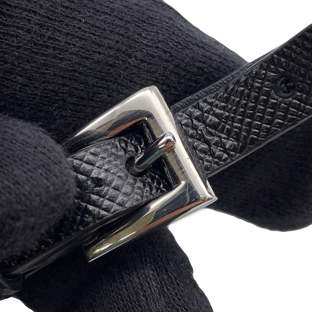PRADA Triangle Pouch Neck Strap Black1TL445 Saffiano LeatherLeather