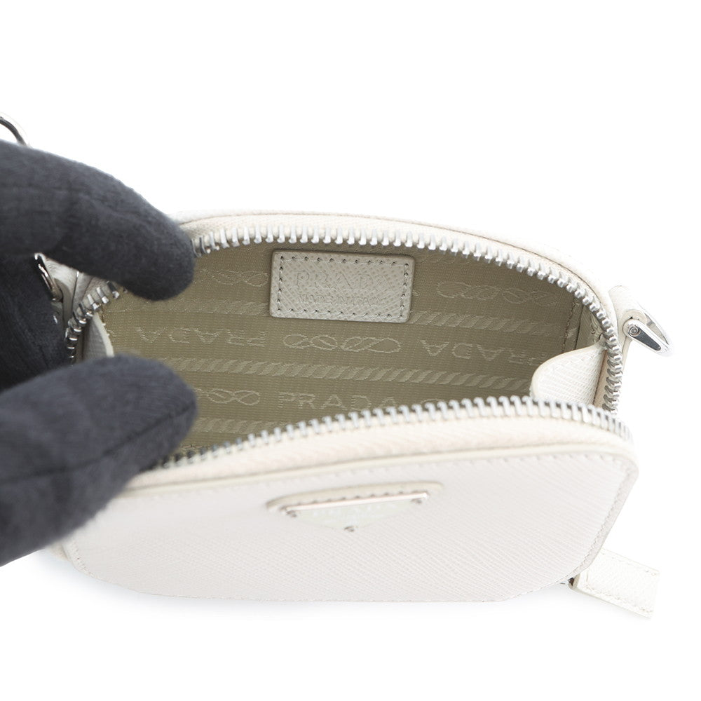 PRADA ShoulderPouch Ivory2TT105 Saffiano LeatherLeather