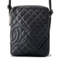 CHANEL Cambon Line Medium Pochette BlackA25178 Leather
