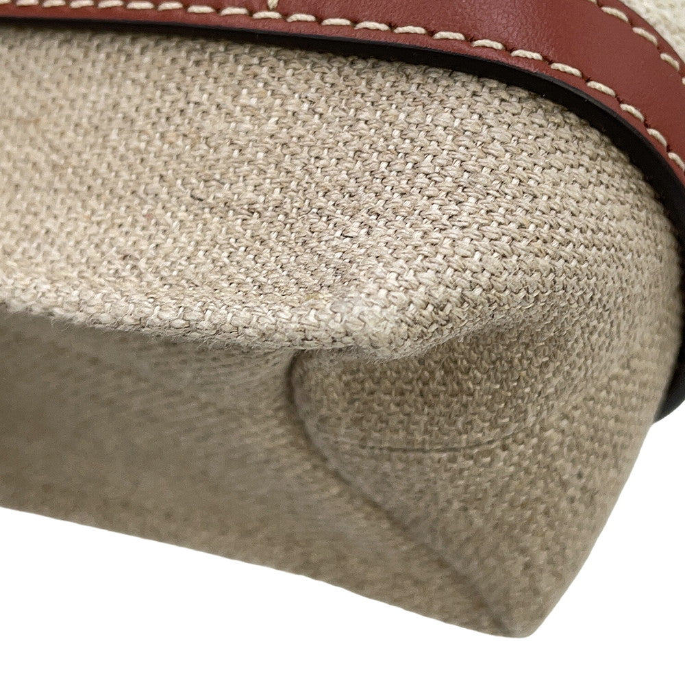 Chloe Woody tote Beige/BrownCHC22AP237I2690U Linen Size Mini