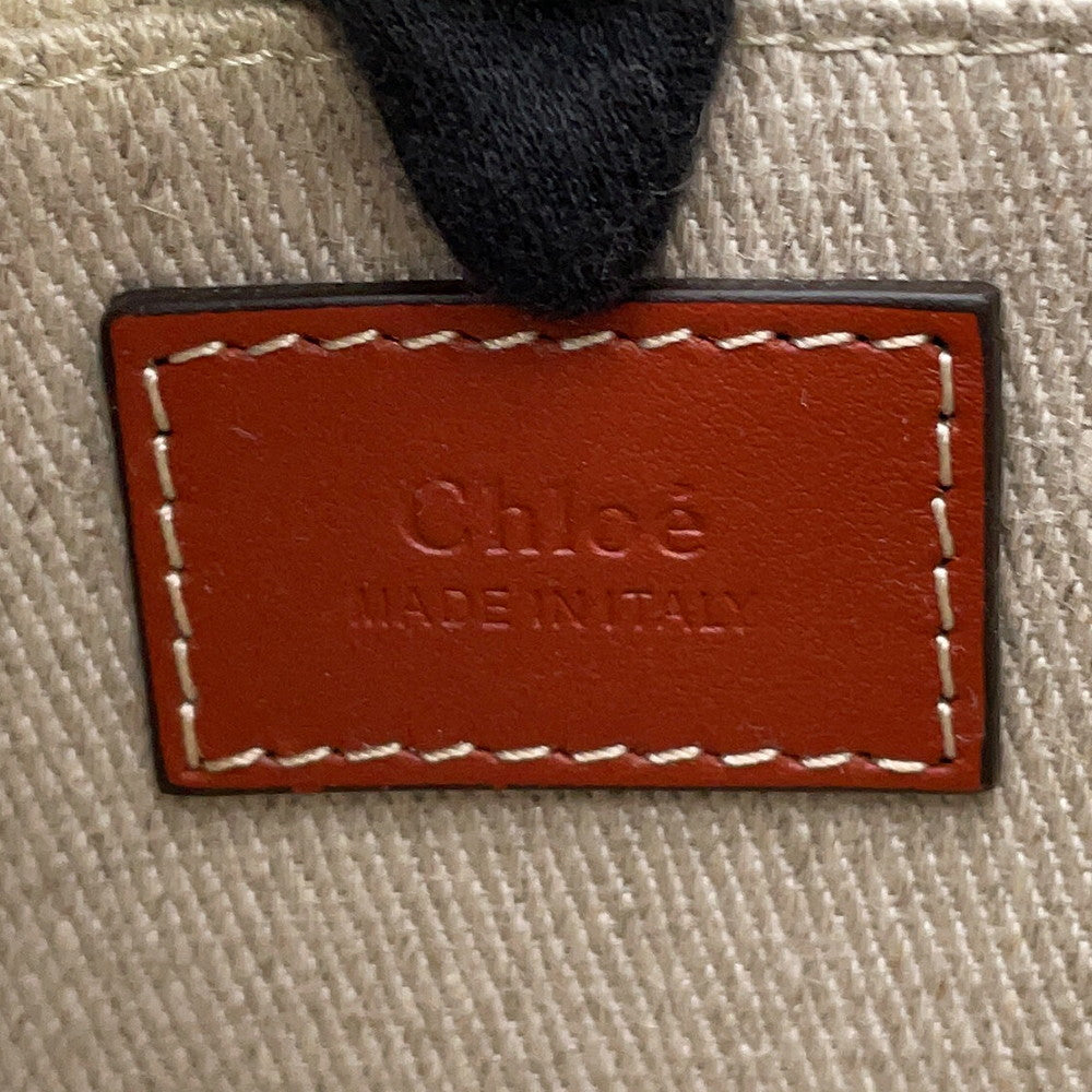 Chloe Woody tote Beige/BrownCHC22AP237I2690U Linen Size Mini