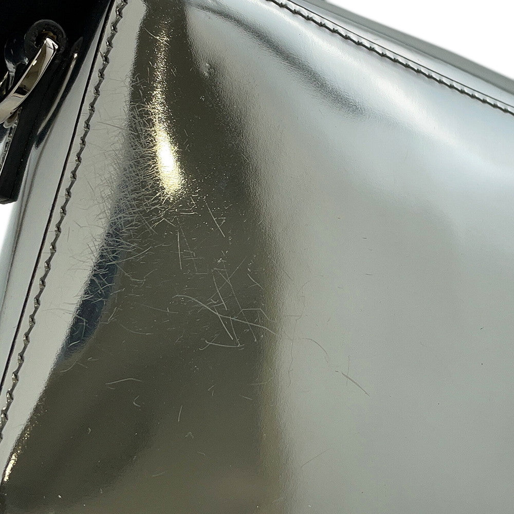 PRADA Brique Shoulder Bag Silver2VH070 Leather