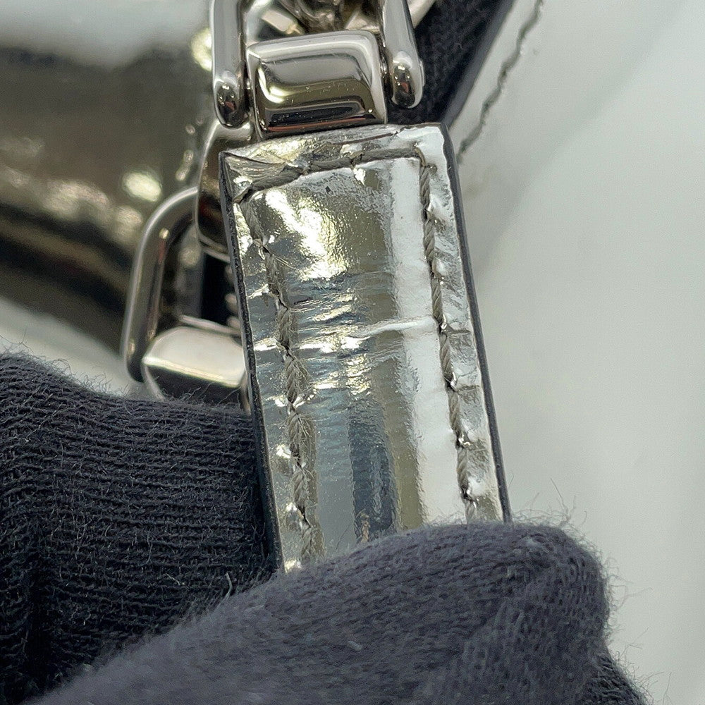 PRADA Brique Shoulder Bag Silver2VH070 Leather