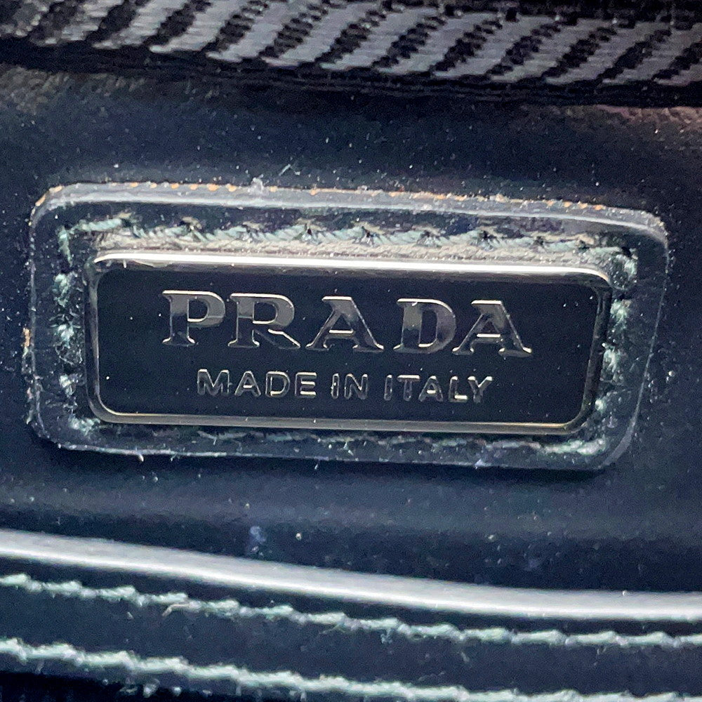 PRADA Brique Shoulder Bag Silver2VH070 Leather