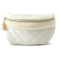 CHANEL Matelasse Crossbody Bag White/Ivory Leather Mouton