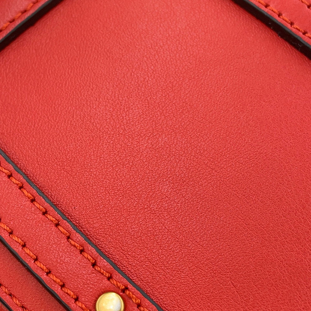 Chloe Roy 2-Way Bucket Shoulder Bag Red/BlackCHC18WS128A50647 Leather Canvas Size Mini