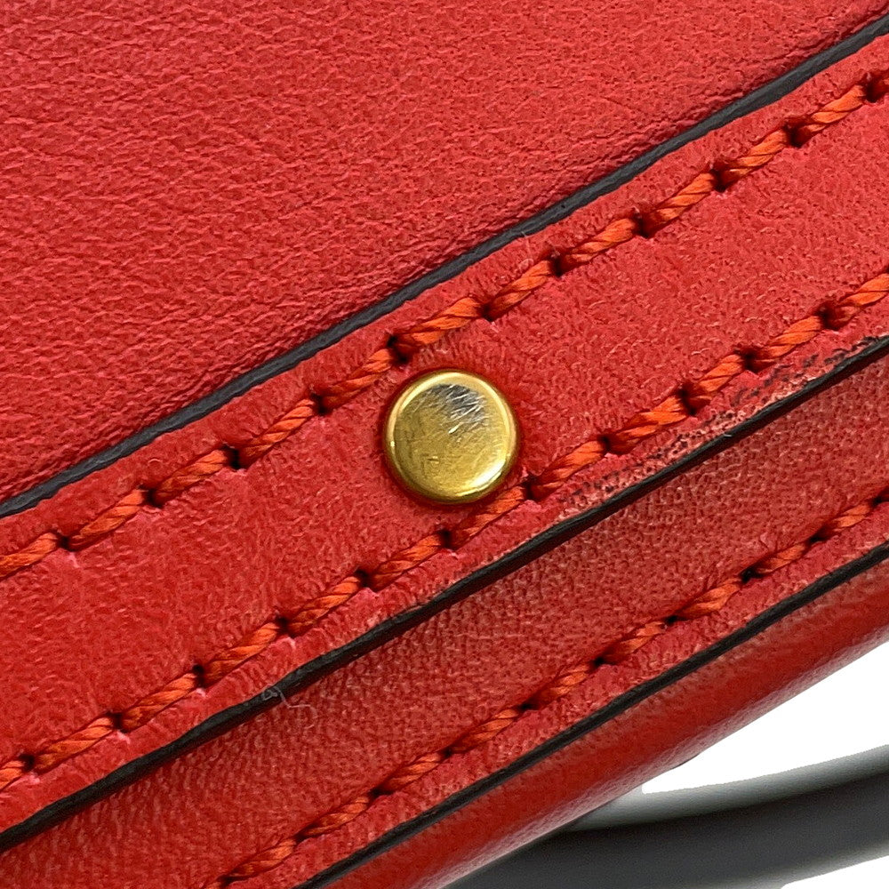 Chloe Roy 2-Way Bucket Shoulder Bag Red/BlackCHC18WS128A50647 Leather Canvas Size Mini