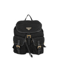 PRADA Triangle With logo Backpack BlackBZ0030 Nylon Leather