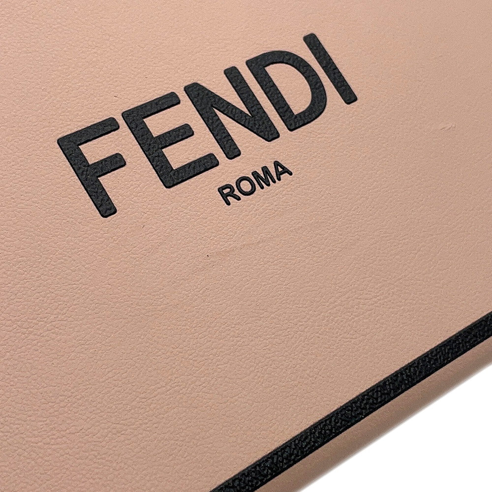 FENDI Box Shoulder Bag Pink8BT340 Leather