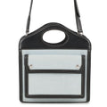 BURBERRY Pocket 2way Handbag Blue/Black8039101 Canvas Leather Size Mini