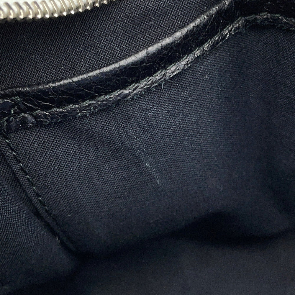 BALENCIAGA Bazar Shopper Black/White/Blue513988 Leather Size XXS