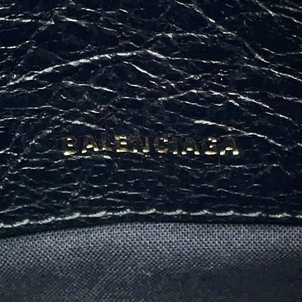 BALENCIAGA Bazar Shopper Black/White/Blue513988 Leather Size XXS