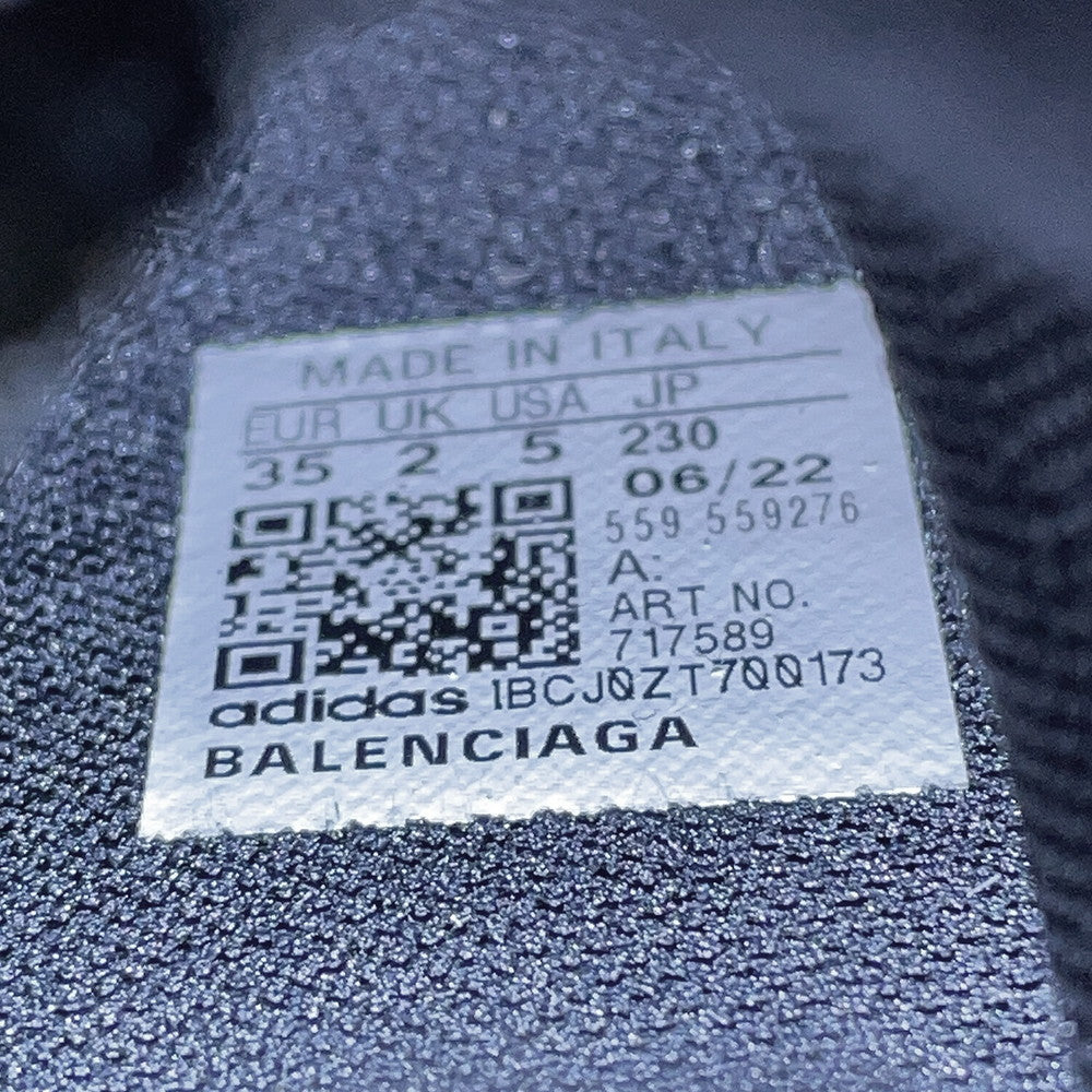 BALENCIAGA Adidas Collaboration Socks Sneakers Black/White717589 Cotton Size 35